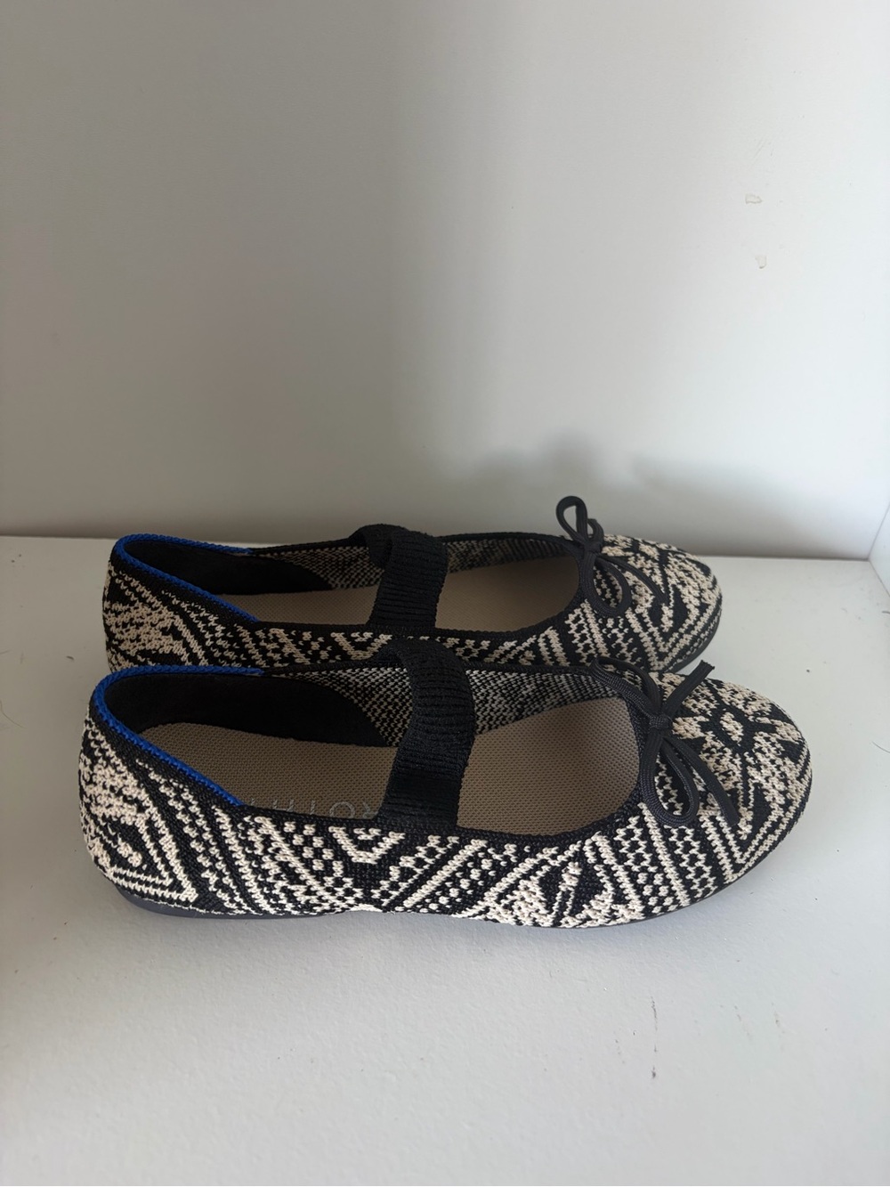 Rothy's Kids Bow Mary Jane in "Black Mosaic" Size 13 - Picture 3 of 6